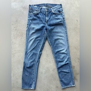 Citizens of Humanity Cropped Skinny Mid Rise Jean, Size 28